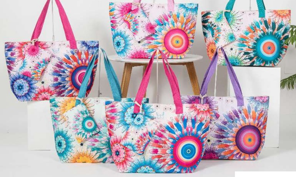 BOLSO PLAYA DECORADO 50x35cm