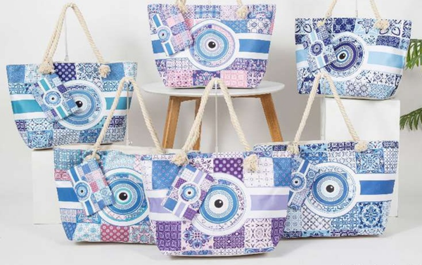 BOLSO PLAYA DECORADO 50x35cm