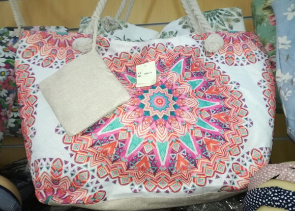 BOLSO PLAYA DECORADO 50x35cm