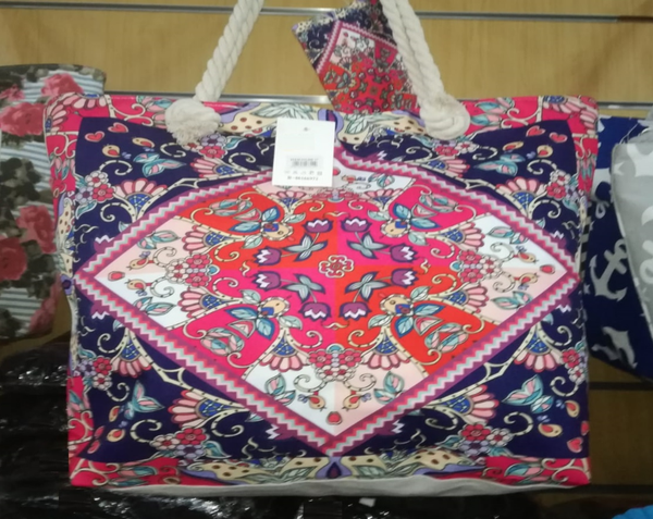 BOLSO PLAYA DECORADO 50x35cm