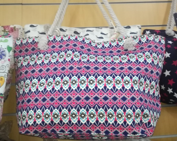 BOLSO PLAYA DECORADO 50x35cm