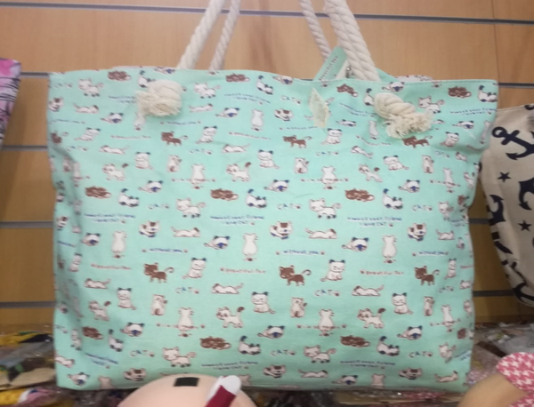 BOLSO PLAYA DECORADO 50x35cm