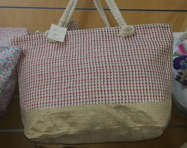 BOLSO PLAYA DECORADO 50x35cm