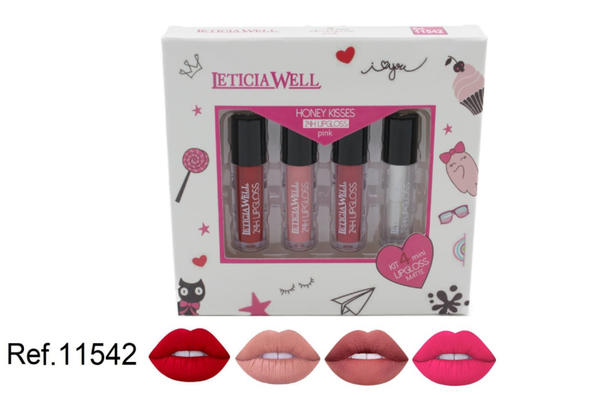 BRILLO LABIOS 24h SET 4pz LETICIA WELL