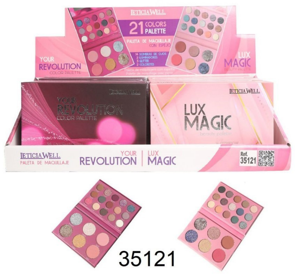 PALETA SOMBRA OJOS 21COLORES LETICIA WELL