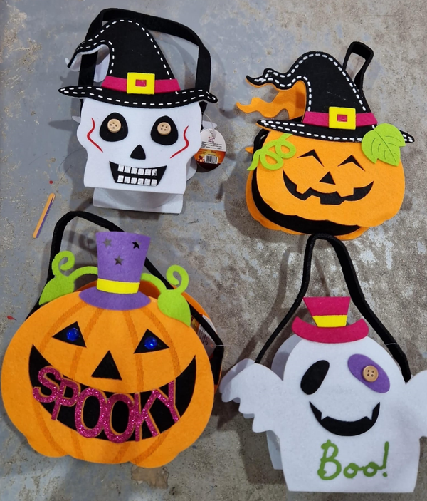CESTA FIELTRO HALLOWEEN 4SURTIDAS