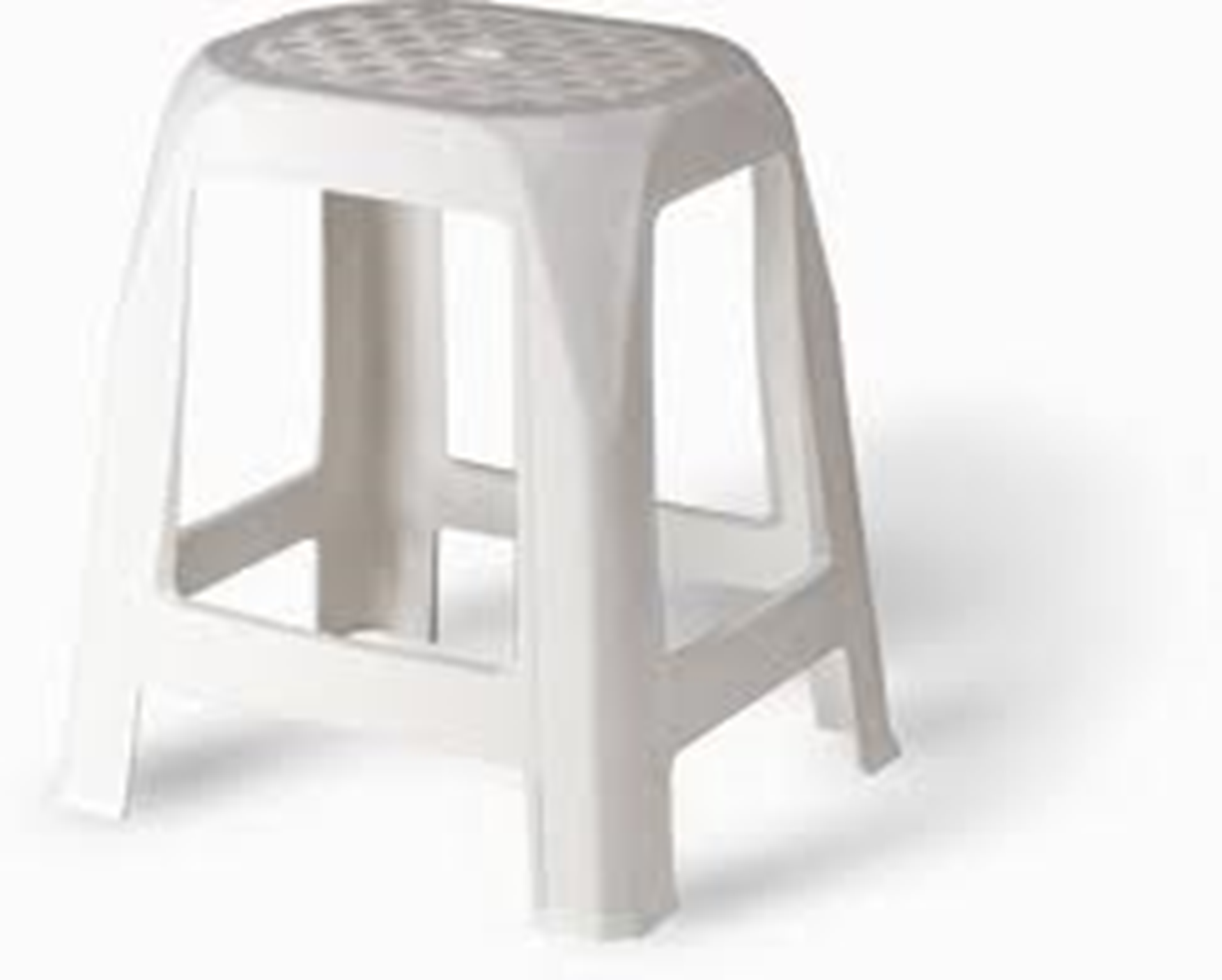 TABURETE PLASTICO BLANCO