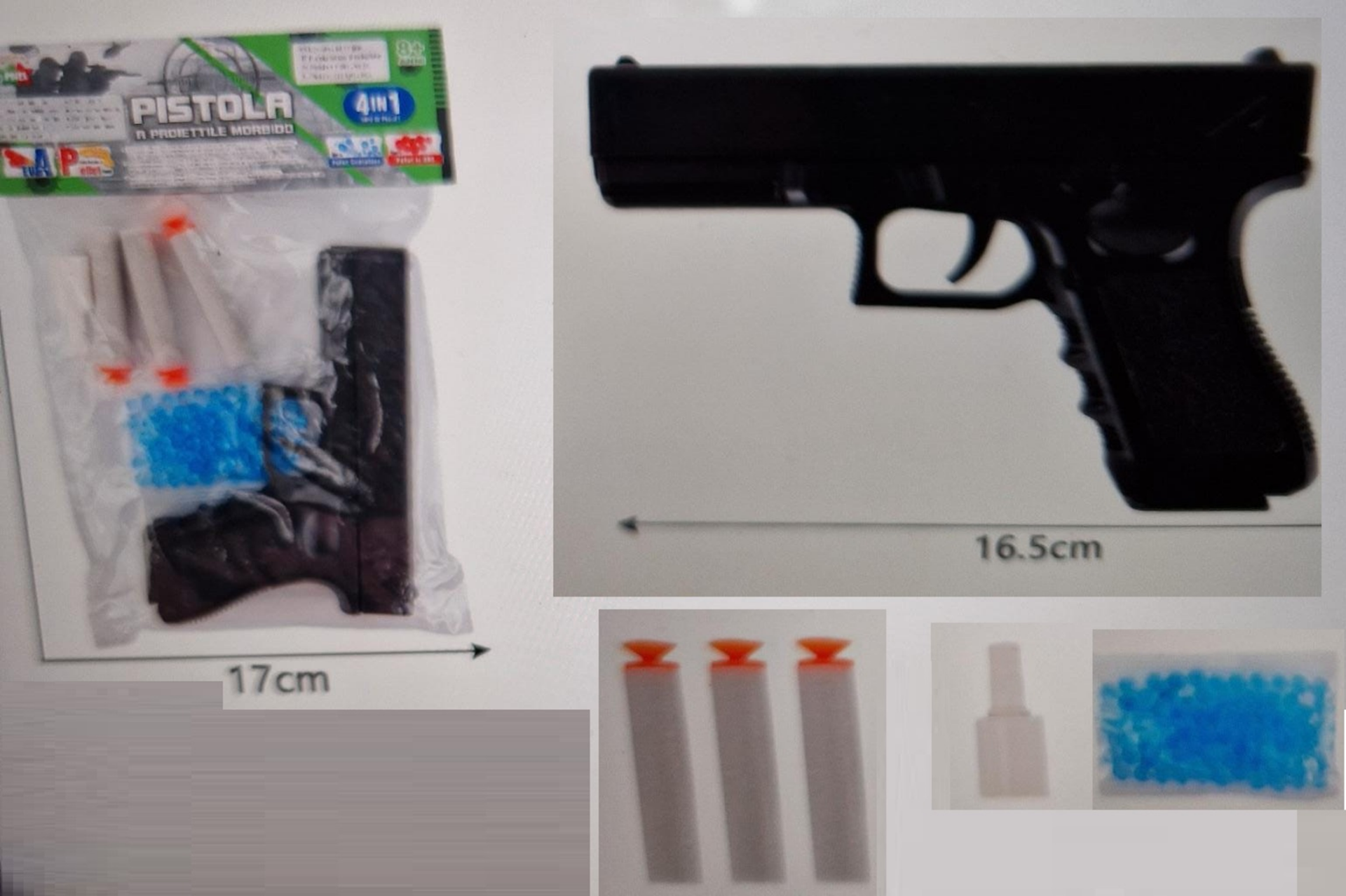PISTOLA LANZA BALAS MUNICION