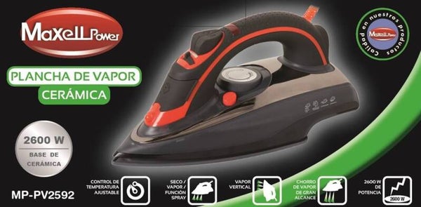PLANCHA ELECTRICA 2600W MAXELL POWER