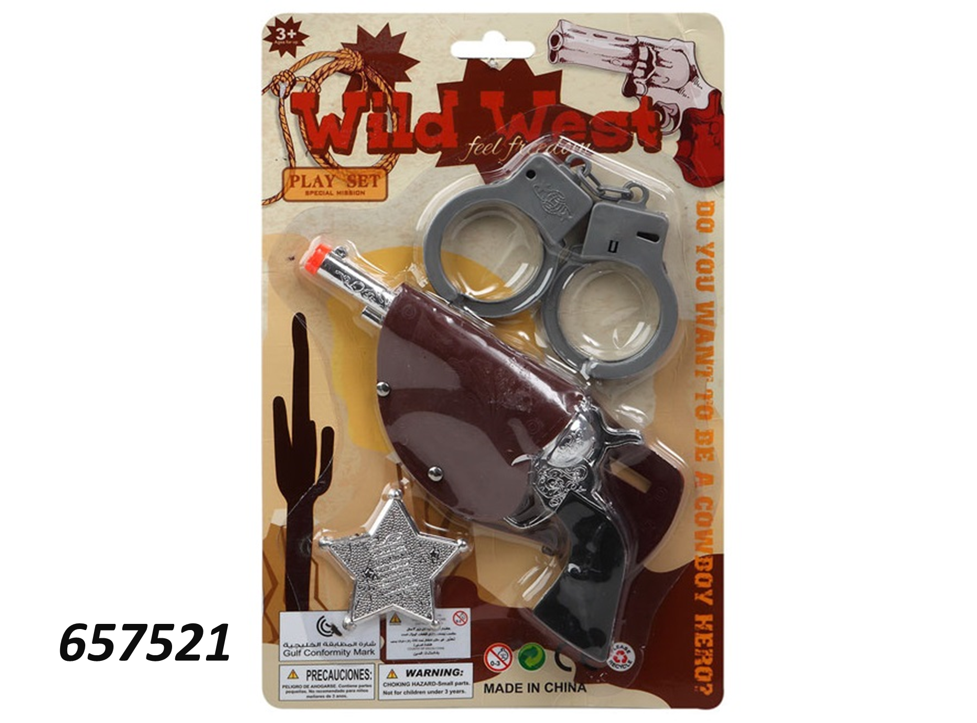 PISTOLA COWBOY ACCESORIOS BLISTER