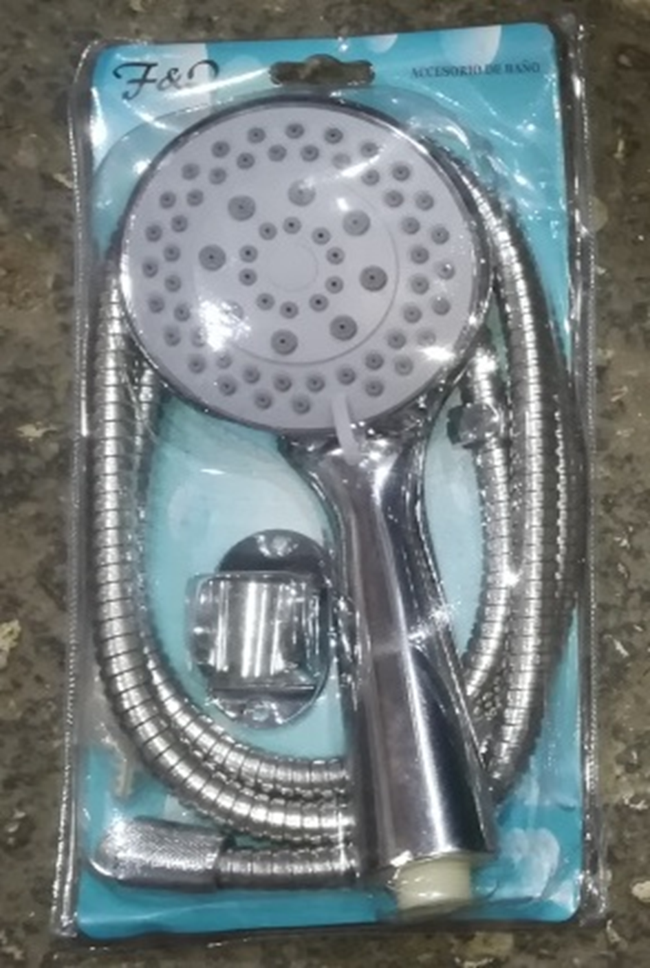 SET MANGUERA+MANGO DUCHA METAL 1,5m