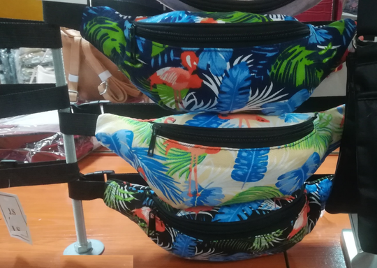 RIÑONERA TELA TROPICAL