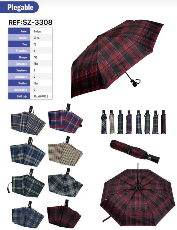 PARAGUAS CRO. PLEGABLE CUADROS