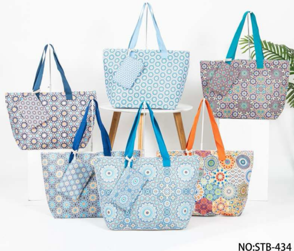 BOLSO PLAYA DECORADO 58x40cm