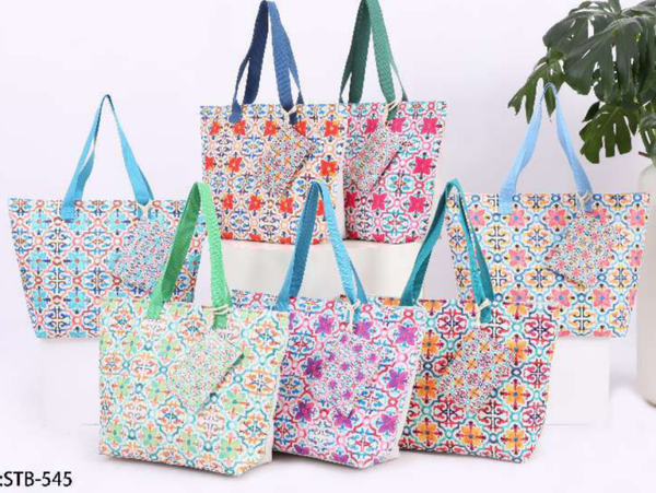 BOLSO PLAYA DECORADO 58x40cm