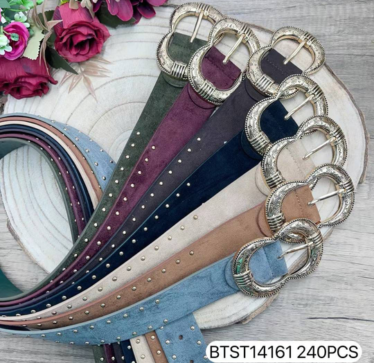 CINTURÓN SRA. FLOCADO TACHUELAS