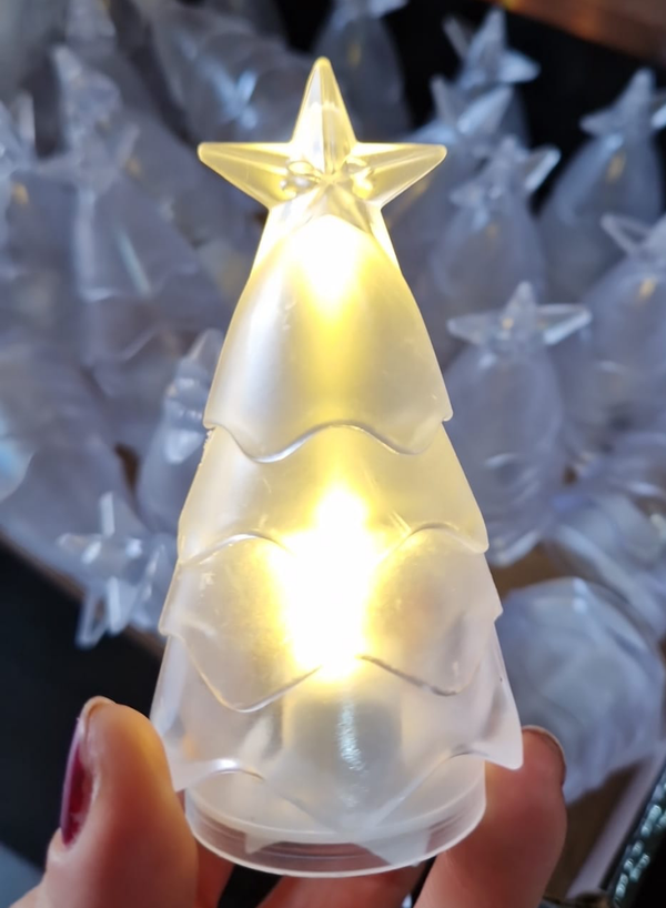 FIGURA PINO NAVIDAD LED 10cm