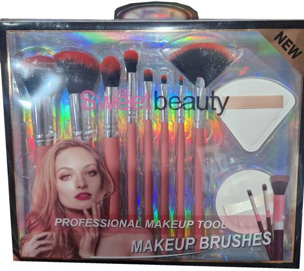 SET BROCHAS MAQUILLAJE 10pz CAJA