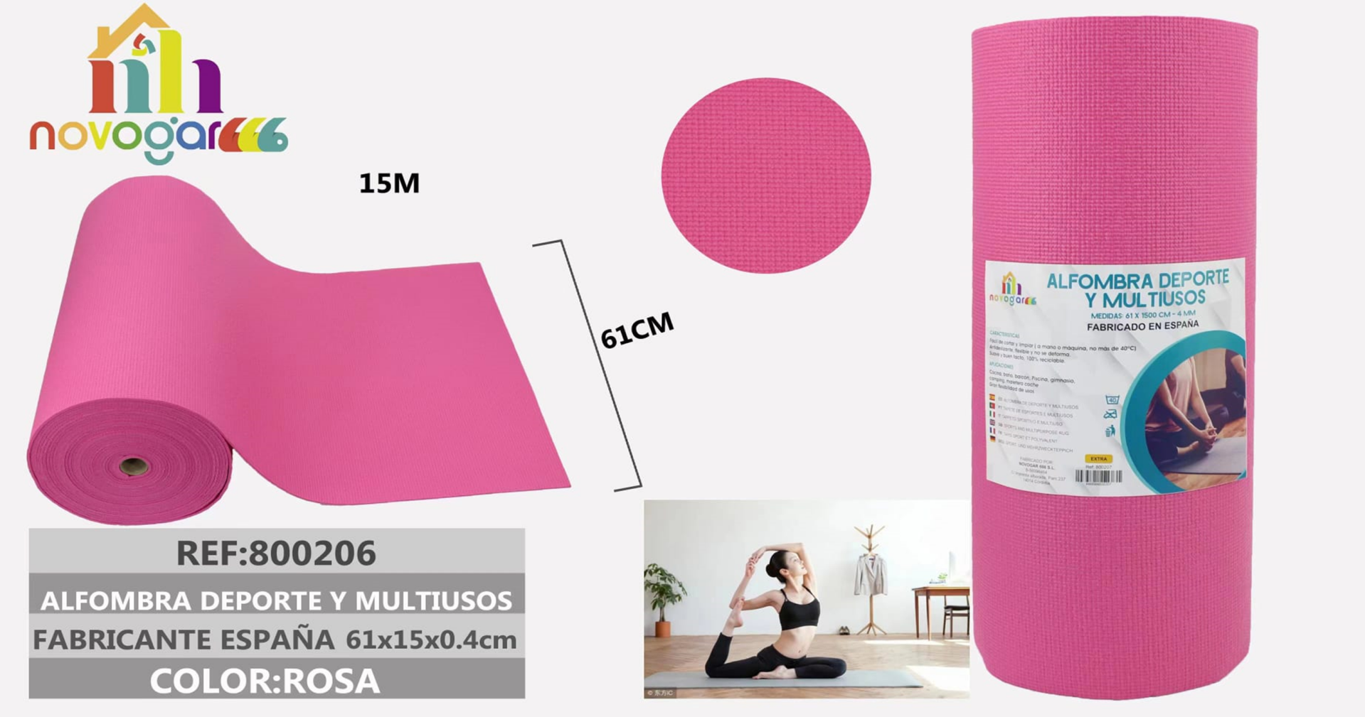 ALFOMBRA ANTIDESLIZANTE ROLLO 61cm x 15m