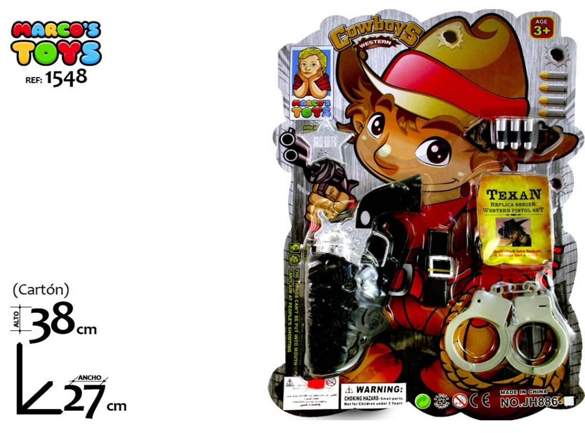 PISTOLA COWBOY BLISTER ACCESORIOS