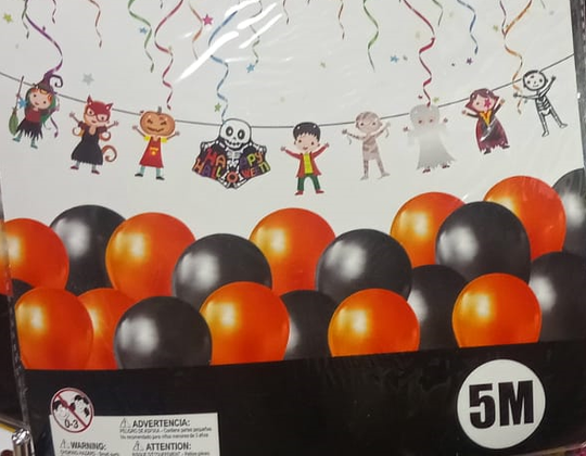 GUIRNALDA FIGURAS+GLOBOS HALLOWEEN 5m
