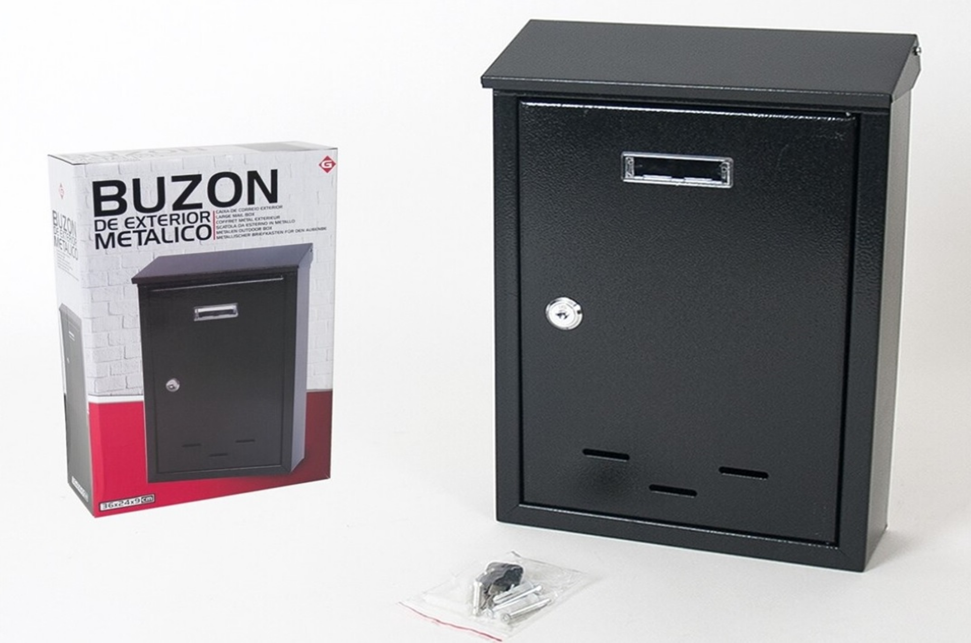 BUZON NEGRO ACERO GALVANIZADO