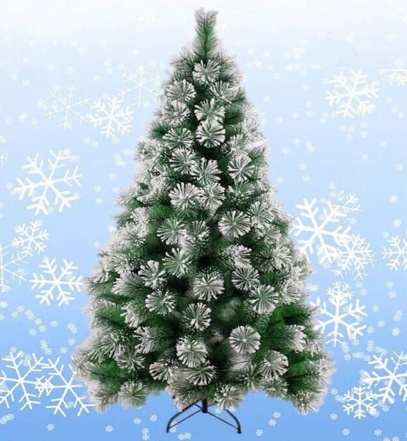 ARBOL NAVIDAD VERDE NEVADO