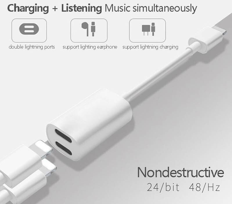 ADAPTADOR I-PHONE/DOBLE HEMBRA CARGA