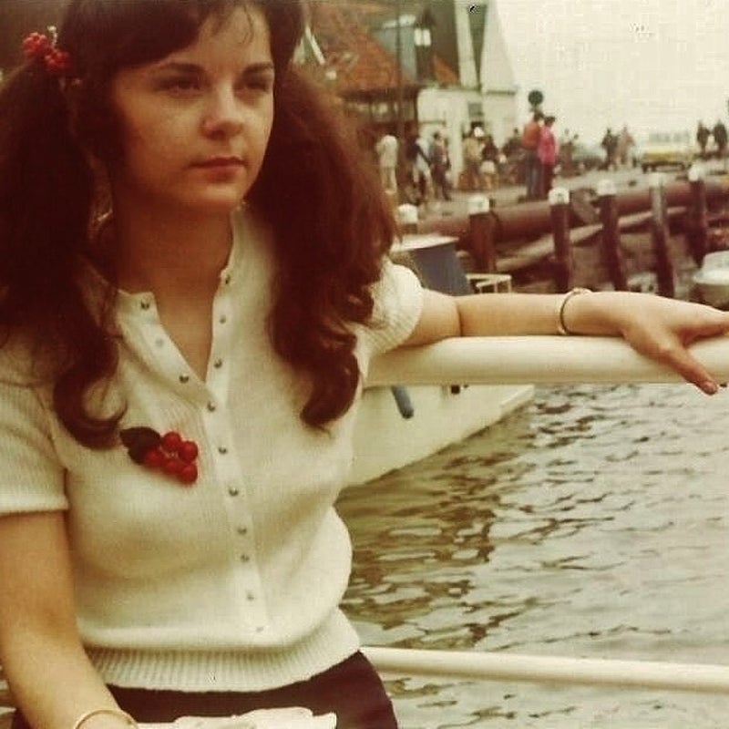 Ans op de boot Volendam - Marken - 7 juli 1972.