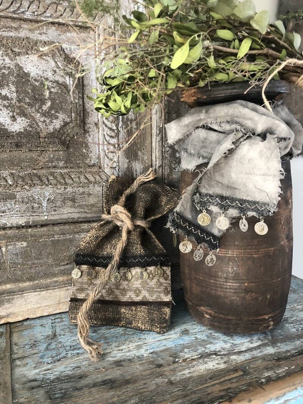 Kelim deco zakjes / amberblokzakje