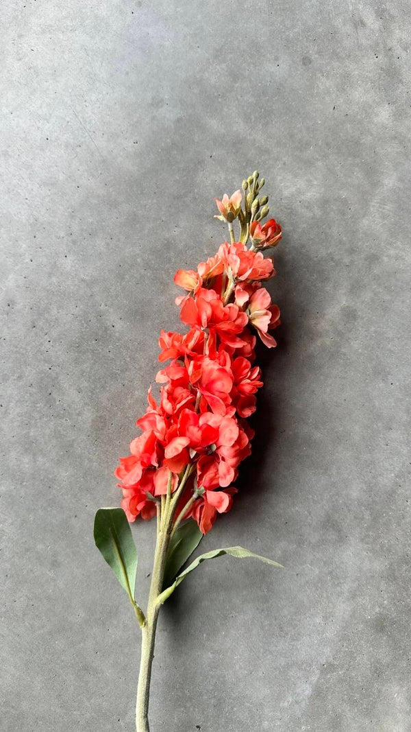 Delphinium kunstbloem  in oranje