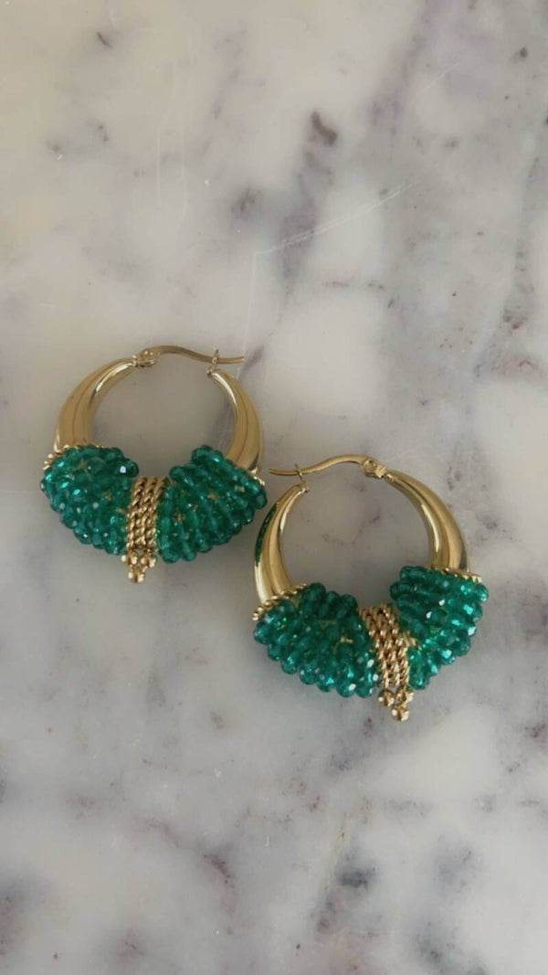 bohemian hoops groen