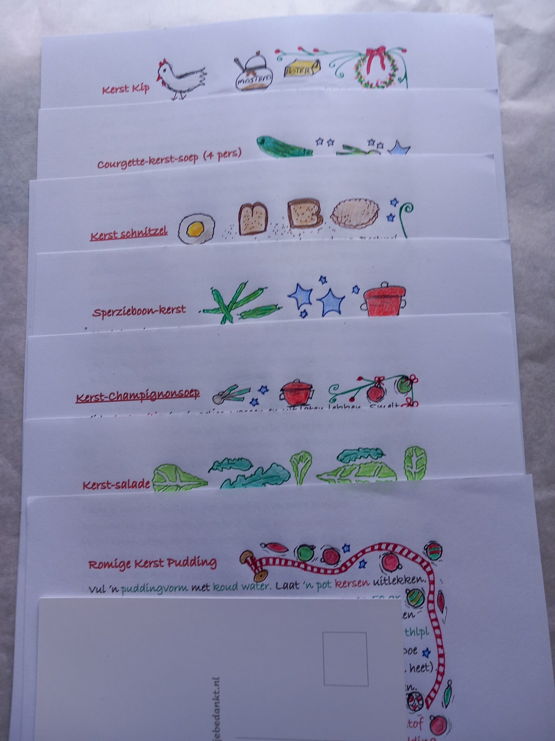 Prachtige doodles op de nieuwe kerstkaarten van Kaartje Bedankt