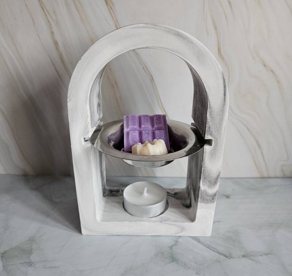 Duftlampe - Bogen - Marmor Schwarz