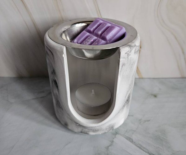 Duftlampe - Oval - Marmor Schwarz