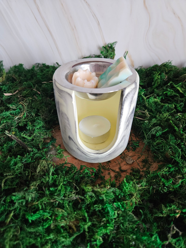 Duftlampe - Oval - Marmor Gelb-Schwarz