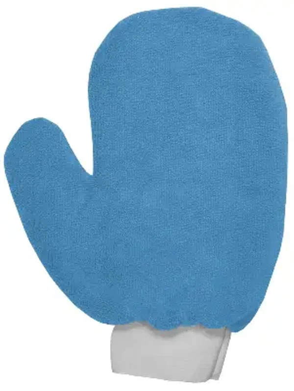 Microfiber Cleaning Hand Mitts - Blue - Each