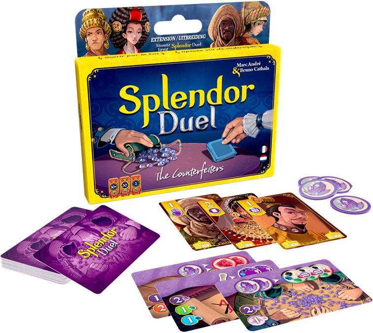 Splendor Duel The Counterfeiters spelmateriaal