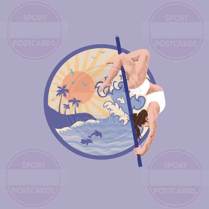 SP00144 PAAS Circle Art 5 Flying Pole Dance Tropical