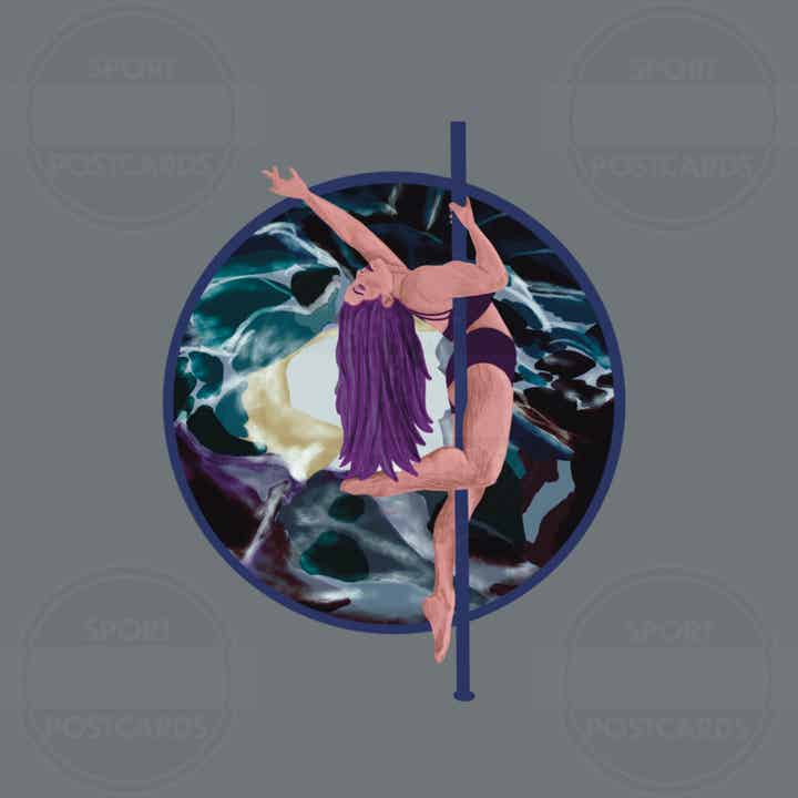 SP00140 PAAS Circle Art Pole Dance Purple Cave