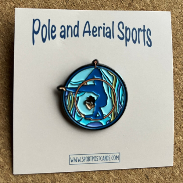 SP00143PIN PAAS Circle Art 4 Aerial Hoop Blue Ocean