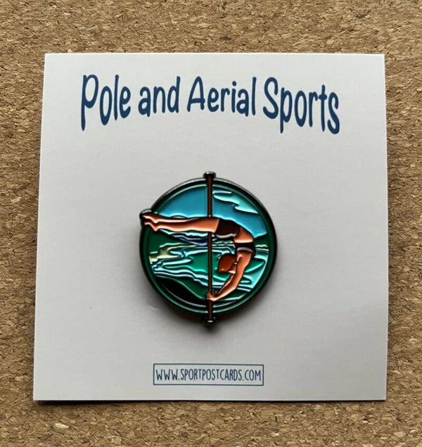 SP00145PIN PAAS Circle Art 6 Pole Dance Green Lake