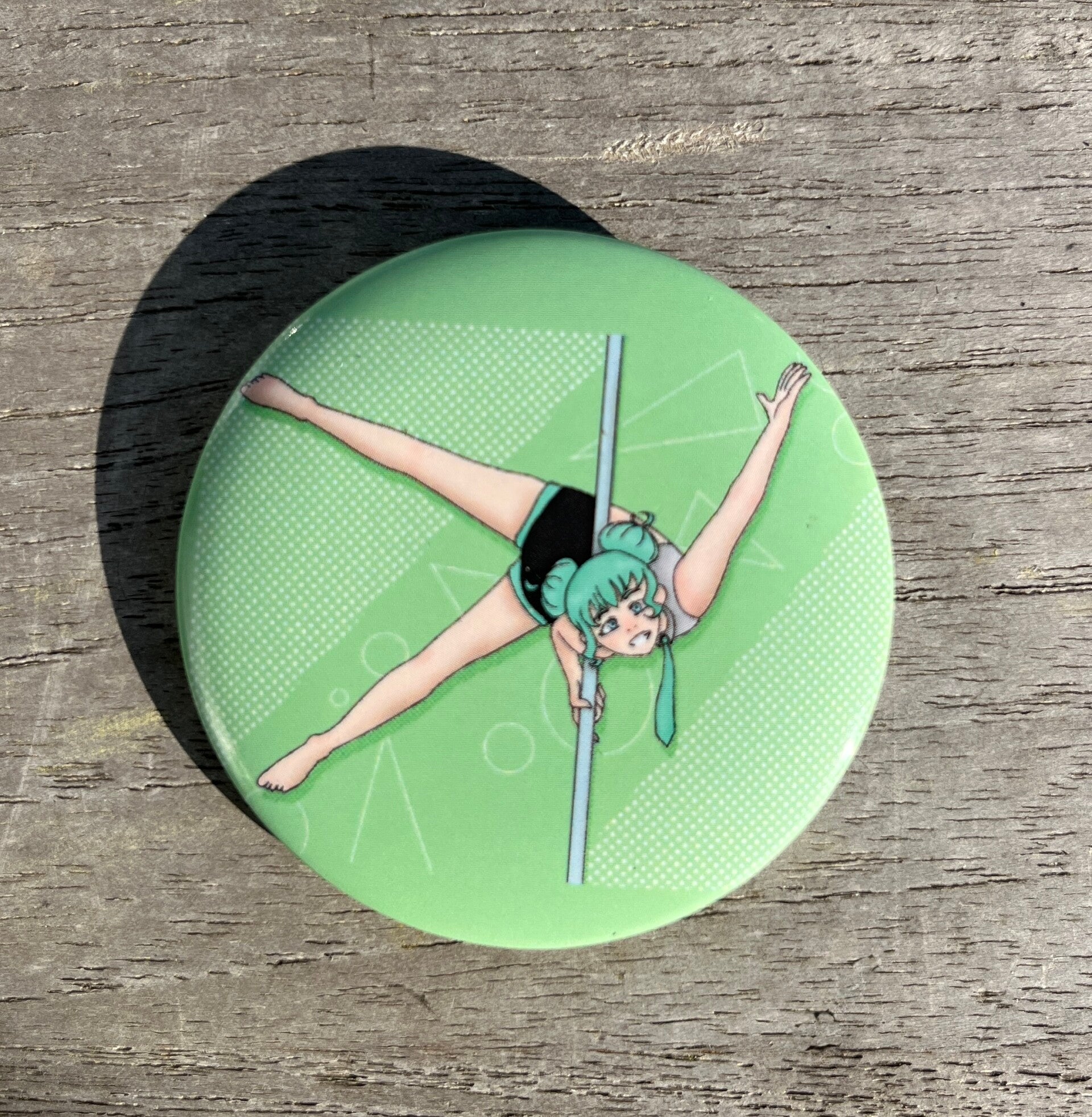 SP00172 - Button - Paaldansen - Anime - Groen