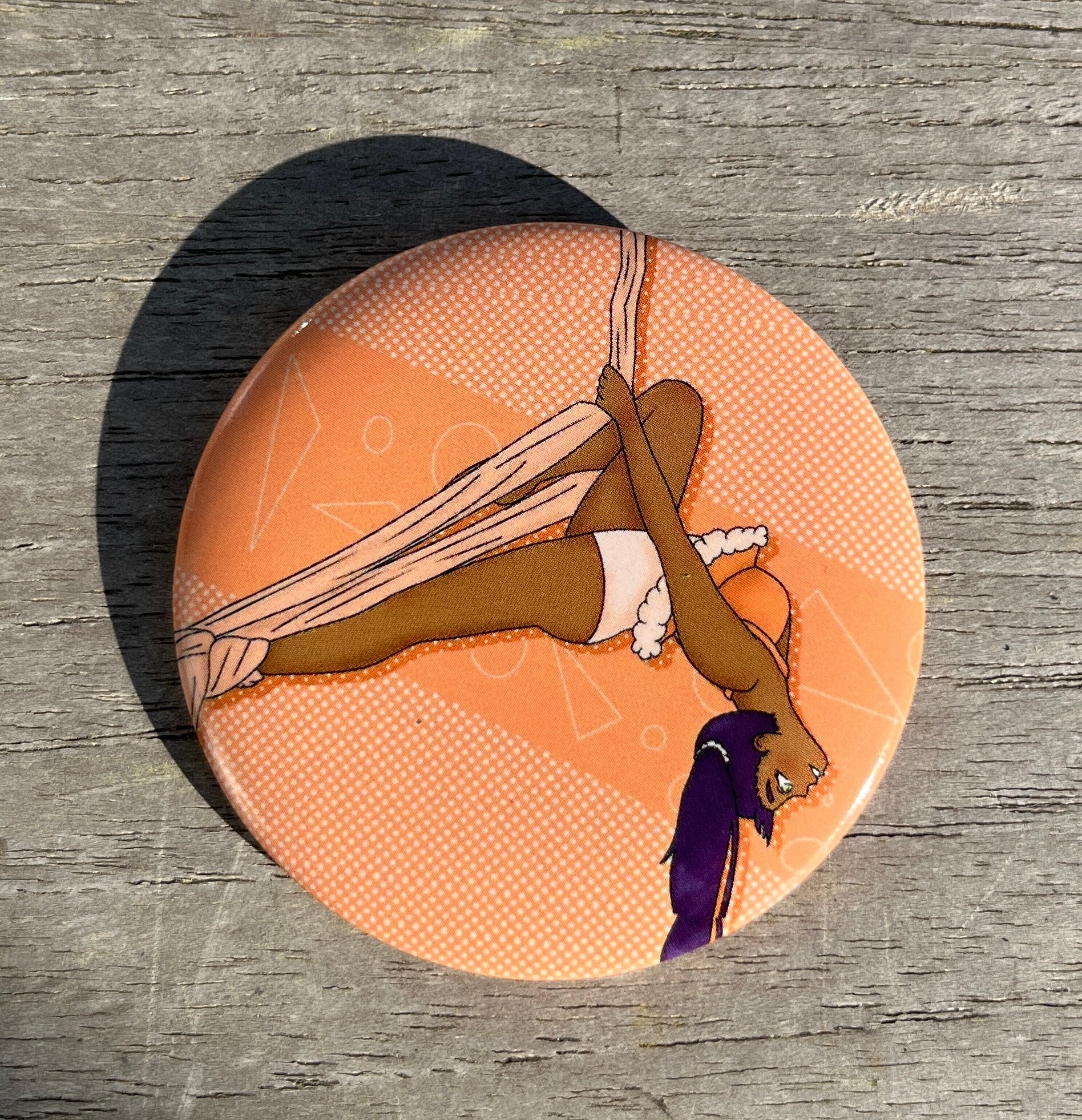 SP00174 - Button - Aerial Silk - Anime - Oranje
