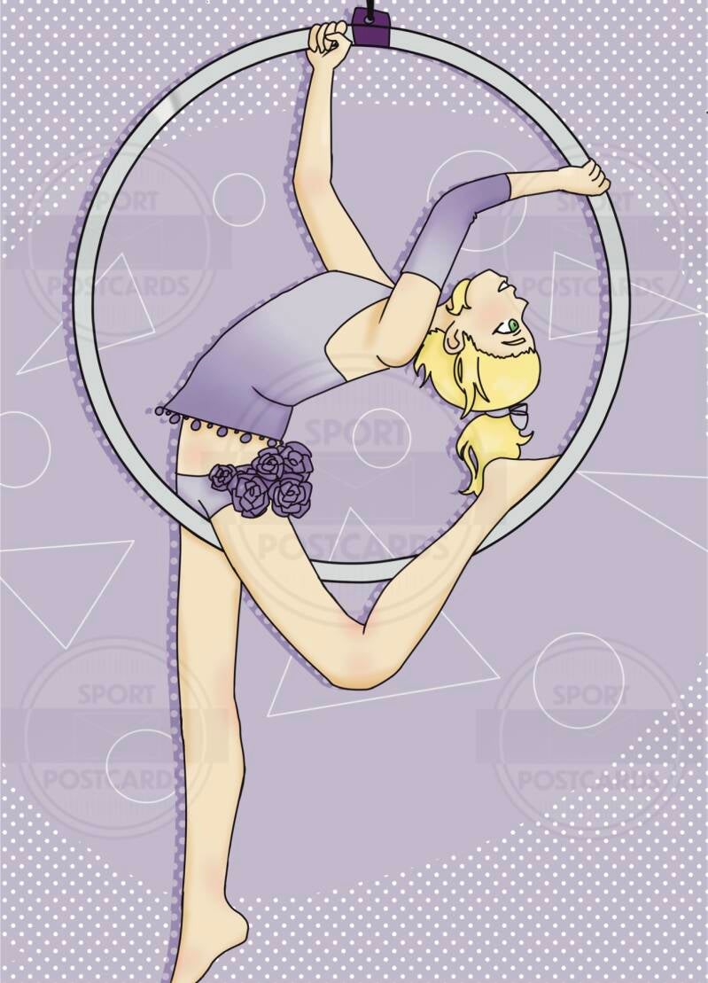 SP00176 - Poster A3 - Aerial Hoop - Anime - Lila