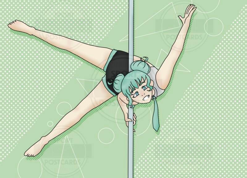 SP00178- Poster A3 - Paaldansen - Anime - Groen