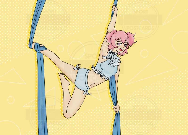 SP00179 - Poster A3 - Aerial Silk - Anime - Geel