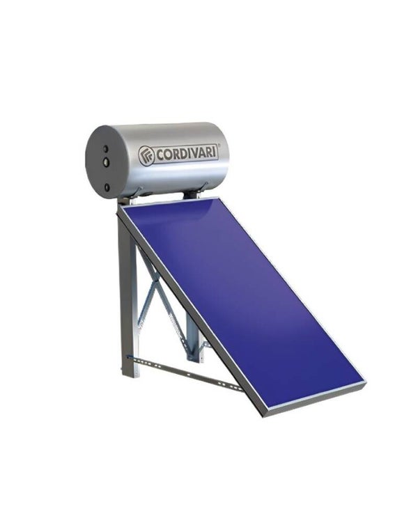 SISTEMA SOLARE CORDIVARI PANAREA A CIRCOLAZIONE NATURALE - 1 COLLETTORE - 150 LITRI - 2 MQ - STRUTTURA TETTO PIANO/FALDA