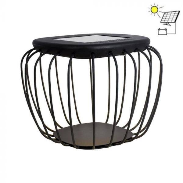 LAMPADA DA TAVOLO METALLO NERA 1W LUCE 3IN1 IP44 CON PANNELLO SOLARE
