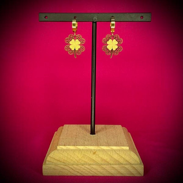 Boucles d’oreilles en acier inoxydable doré – Motif raffiné